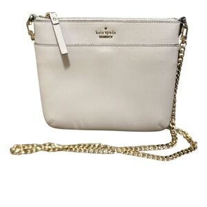Kate Spade Cameron Street Tenley Cream Crossbody Bag with Gold Chain